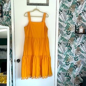 J.CREW mustard yellow zip-up dress size 18